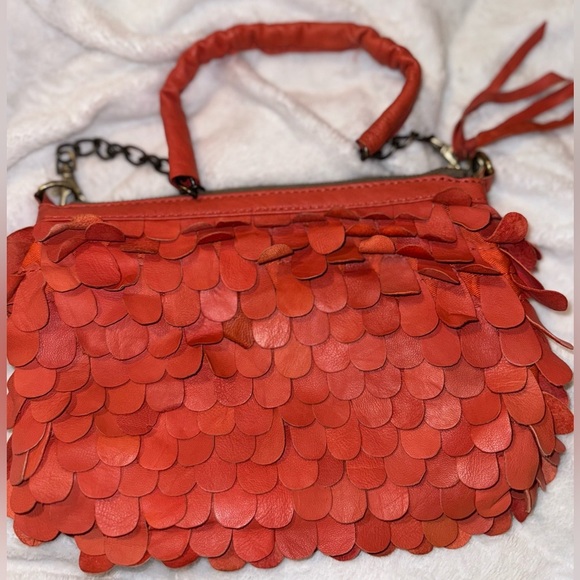 Jesslyn Blake genuine Leather Fish Scale Fringe Clutch/Shoulder* - Picture 14 of 15